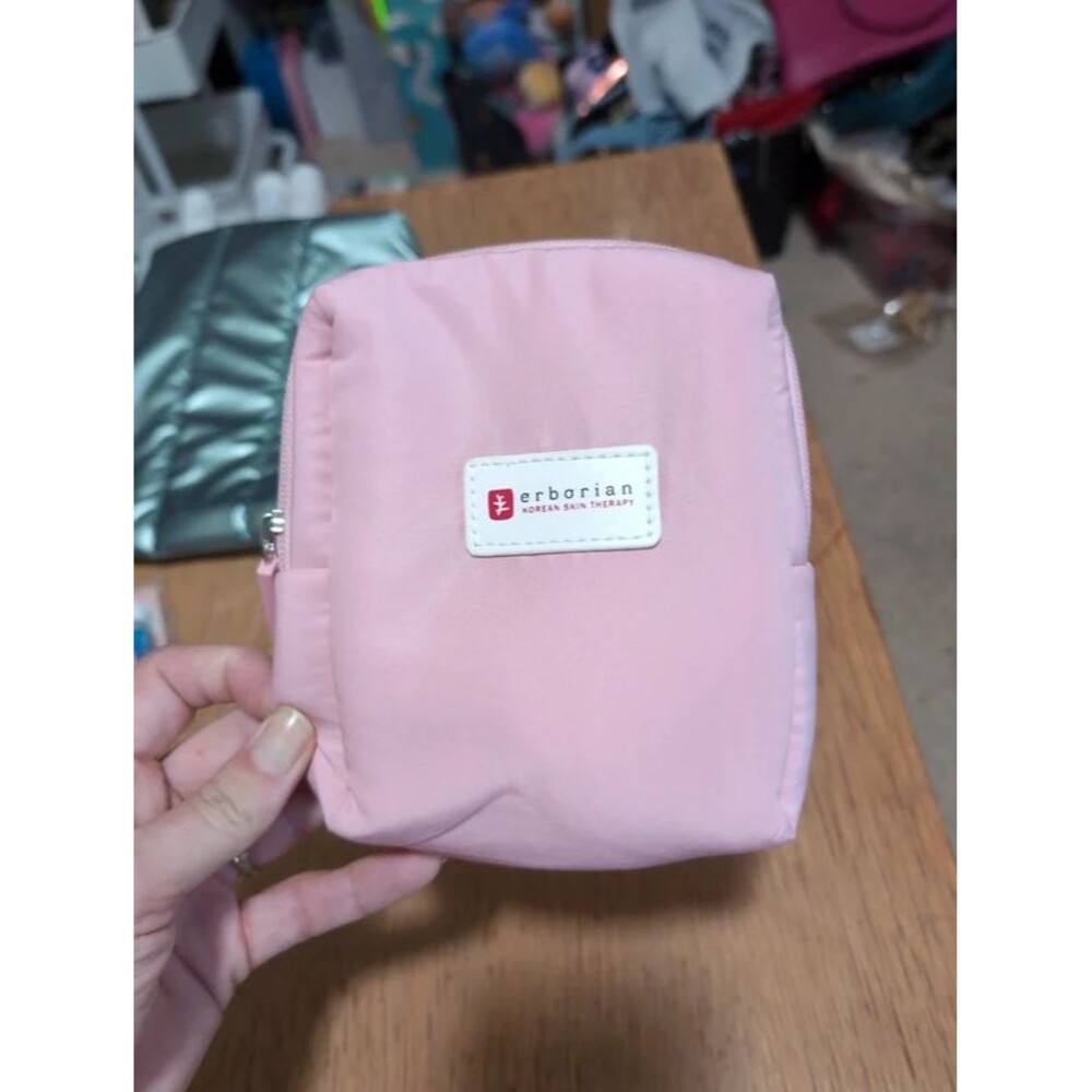 Erborian pink makeup bag